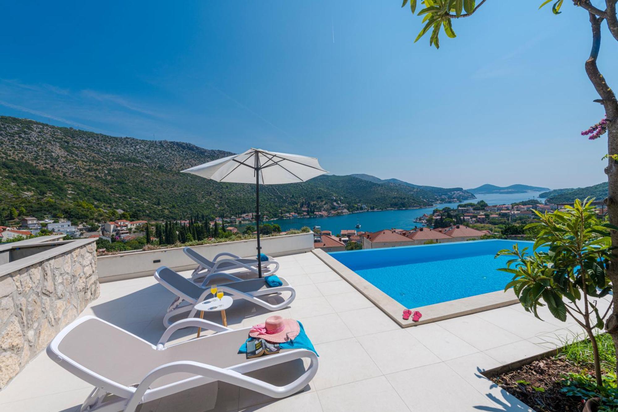 Villa Mardia- Sea View Infinity Pool Built 2023 Zaton  Exterior photo